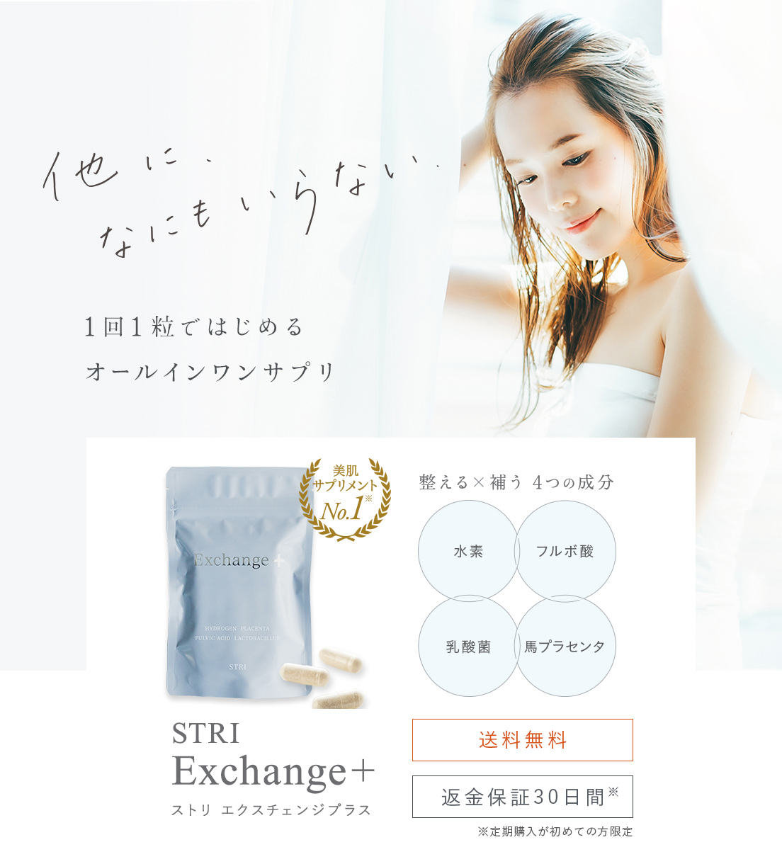 ストリ 水素サプリメント エクスチェンジプラス Exchange+ 60粒