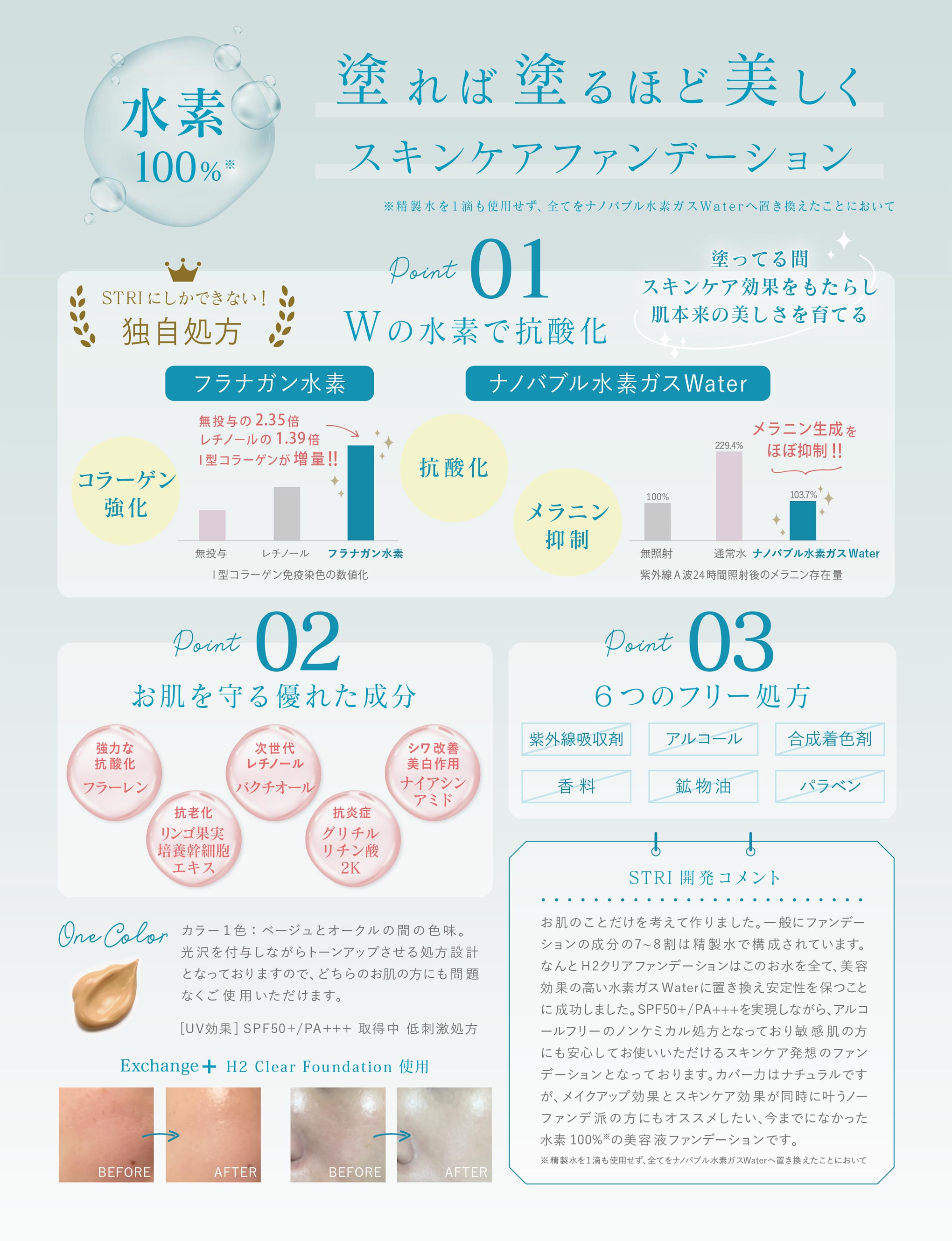 ストリエクスチェンジH2水素ファンデーション-