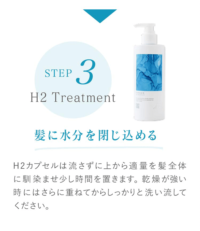 STEP3 髪に水分を閉じ込める