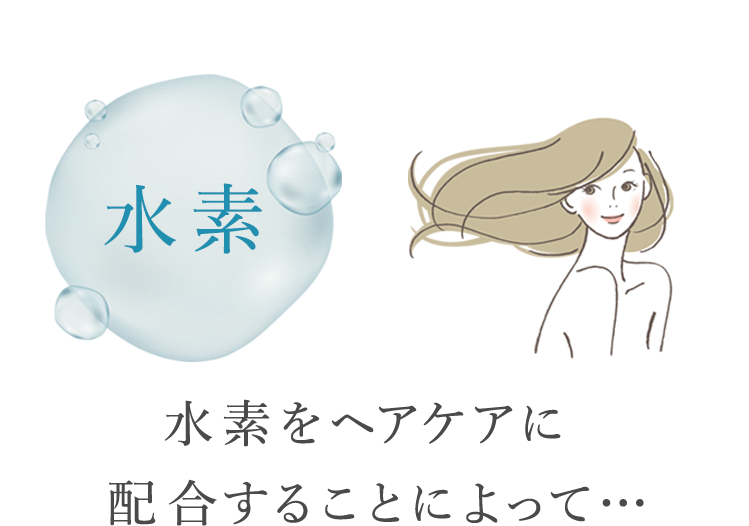 水素をヘアケアに配合することによって…