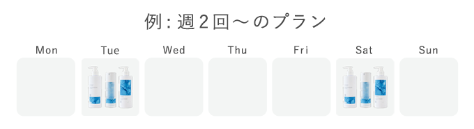 週2回〜のプランのスケジュールイメージ